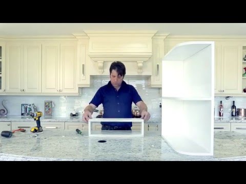 Large base and wall end open shelf cabinet Large base and wall end open shelf cabinet