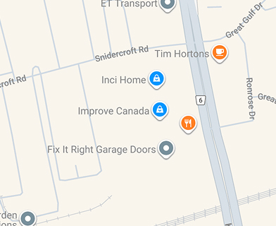 Kitchen and Bath showroom location map in Vaughan image